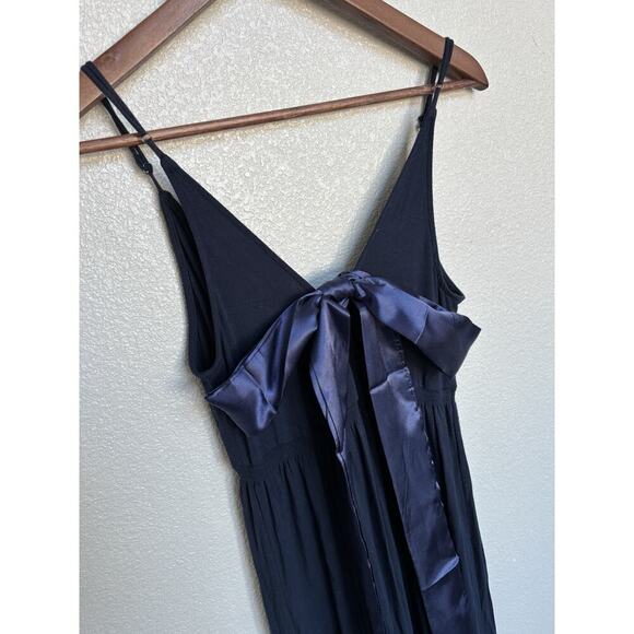 NEW Anthropologie Favorite Daughter Blue Maxi dress Small satin bow vneck boho - Picture 5 of 6